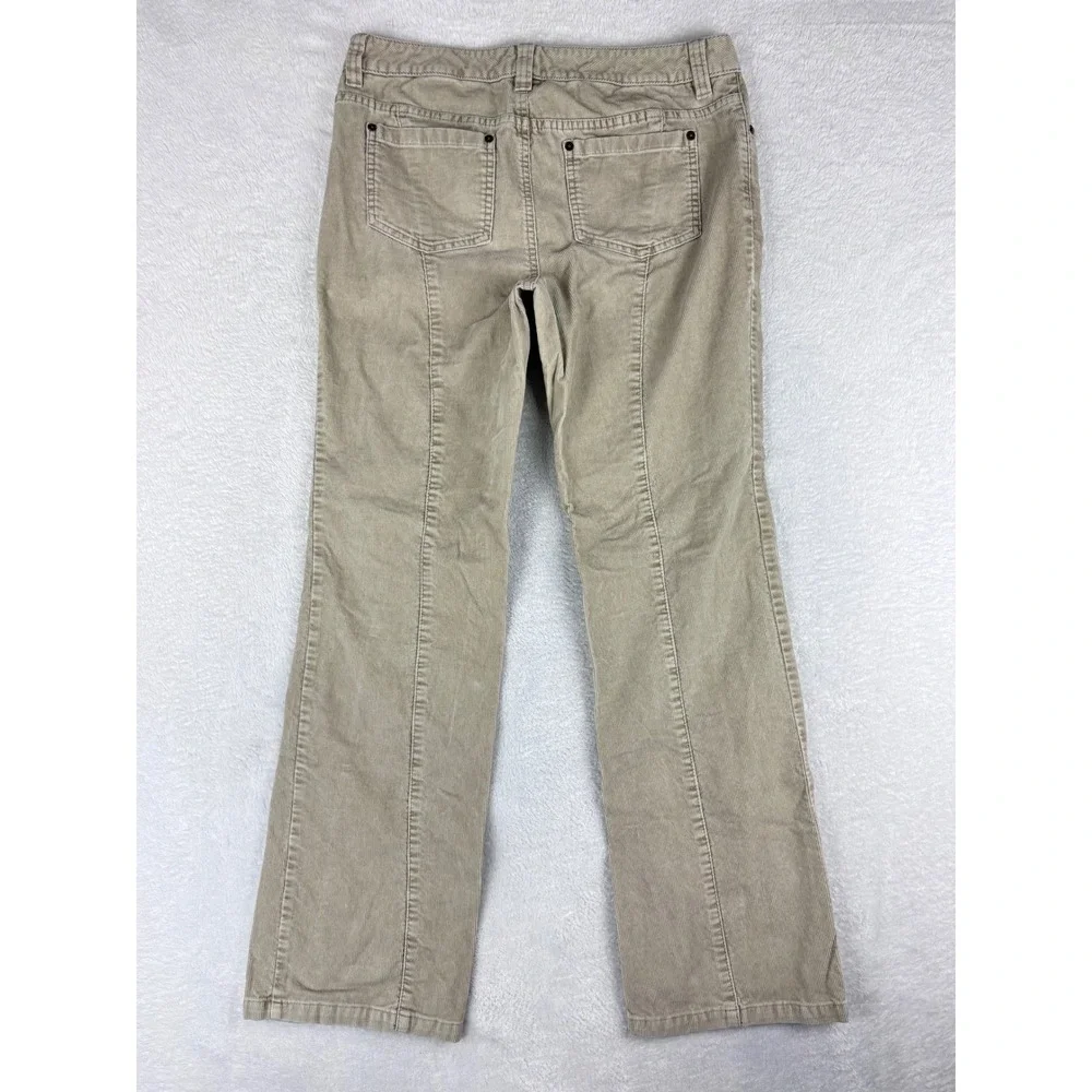 London Jean Corduroy Pants The Christie Fit Straight‎ Leg Beige Size 8
